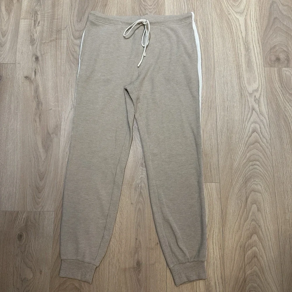 Varley Kelvin Waffle Knit Joggers Side Stripe Sz Large Activewear EUC Women's - Picture 3 of 9